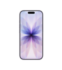 iPhone 17, parte frontal, color lavanda, Dynamic Island en el centro de la parte superior