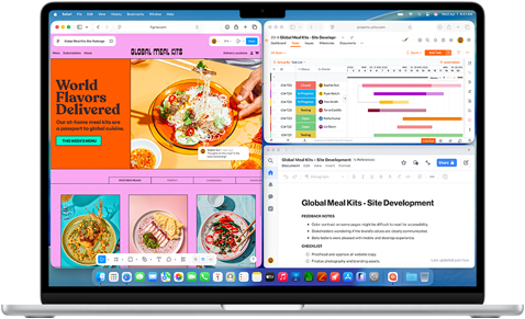 MacBook Air con varias apps abiertas