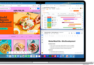 MacBook Air con varias apps abiertas