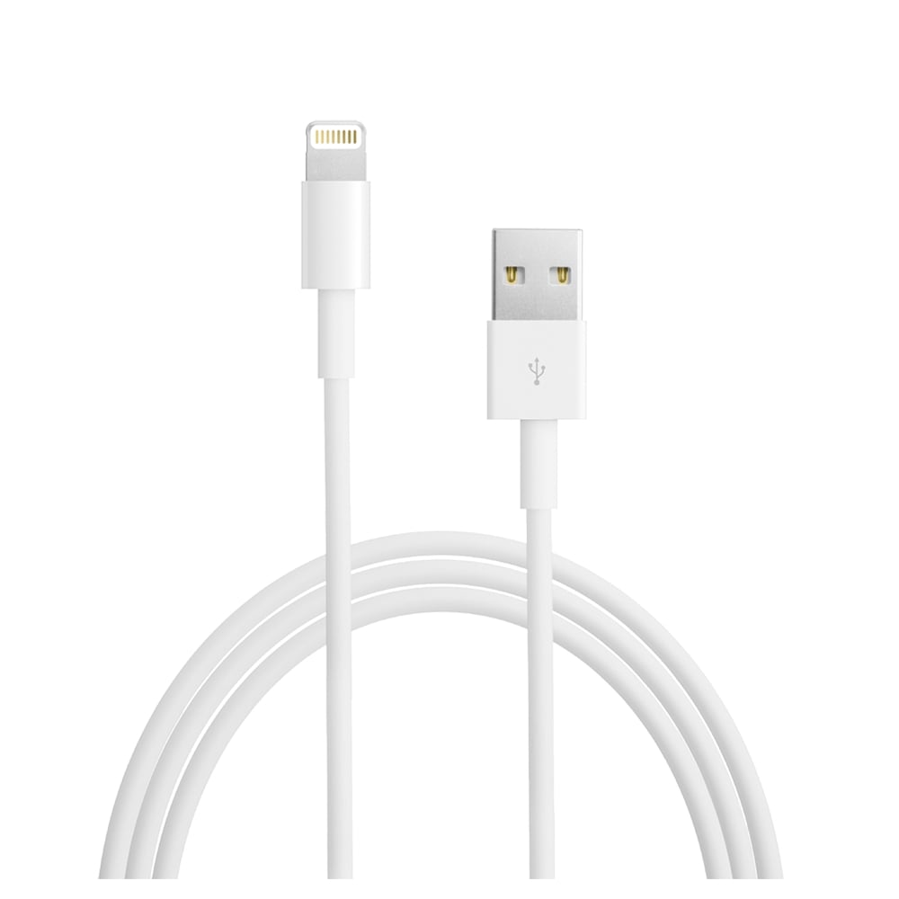 Este cable de 2 metros USB 2.0 conecta su iPhone, iPad o iPod con conector Lightning  al puerto USB de su ordenador para sincronizar y cargar o con el adaptador de corriente USB de Apple para la carga conveniente de un enchufe de pared.