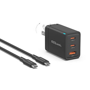 Compra Cargador EZQuest P10065 de Pared, GaN II USB-C 65W PD Cable 1.8m Negro