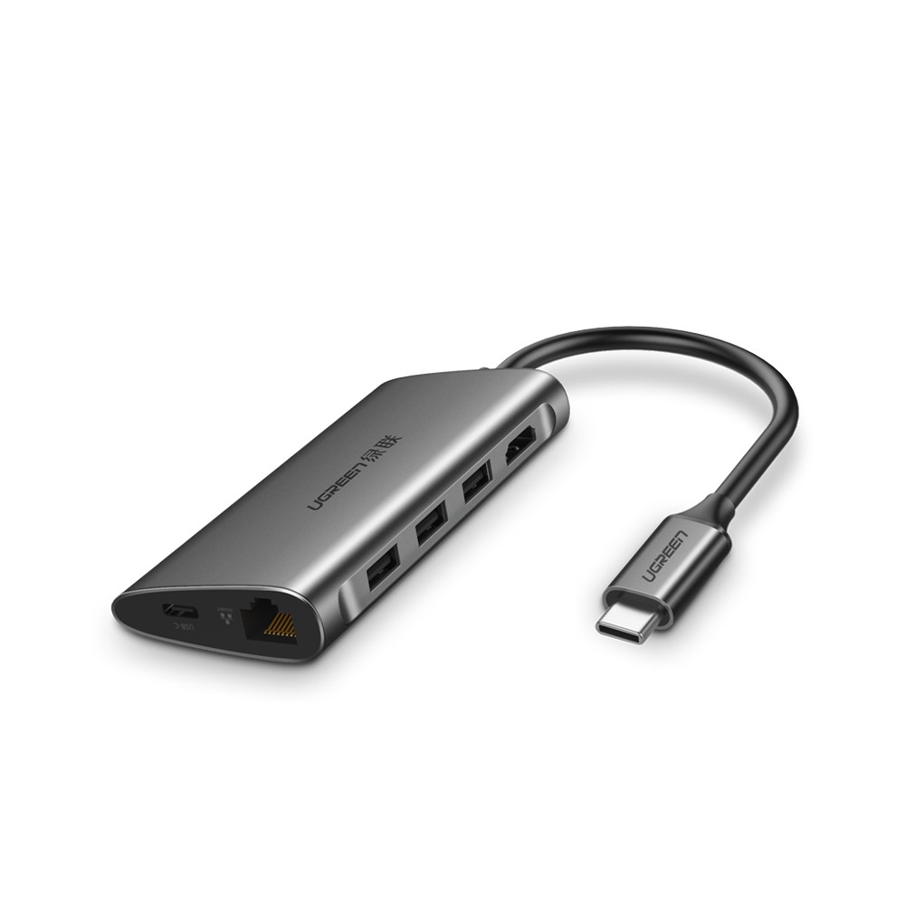 8 EN 1 HUB ADAPTADOR: Amplíe puerto USB-C 3.1 a 4Ka30HZ HDMI salida , Gigabit Ethernet, Micro SD (TF) y lector de tarjetas SD, 3 USB 3.0 y la carga USB-C PD Power Delivery. (Máx. 20V 3A). Es el complemento para Macbook /Macbook Pro/air2018, que solo dispone de puerto USB tipo C para todo, sea cargar portátil, transmitir datos o reproducir vídeo 4K VÍDEO SALIDA: La toma HDMI saca audio de alta definición y vídeo hasta Ultra HD 4K 30HZ y Full HD 1080p 60HZ, y podrías conectar tu portátil directamente a una TV o pantalla y disfrutarás de una calidad nítida, precisa y de alta definición en pantallas grandes. HUB DE MÚLTIPLES PUERTOS: Te añade 3 puertos USB 3.0 extra al portátil para conectar cualquier USB periférico. El HUB de múltiples puertos podría evitarle problemas para enchufar y desconectar repetidamente. Admite una transferencia de datos superrápida de hasta 5 Gbps, que le permite transferir películas o archivos HD en cuestión de segundos. ETHERNET GIGABIT & LECTOR DE TARJETAS: Gigabit Ethernet con conexión de red podría garantizar una conexión estable y velocidad máxima de hasta 1000 Mbps. Lector de tarjetas SD y MICRO SD/TF, puedes conectar a la vez la tarjeta SD de la cámara y otros pendrives o discos duros para pasar archivos entre ellos, o reproducirlos en televisor por HDMI. USB-C PD Al lado del RJ45 gigabit puerto, se ve un USB C puerto con Power Delivery. Te permite cargar el portátil compatible con PD Power Delivery hasta 100W de potencia. Se recomienda usar el original adaptador de corriente y cable original del portátil.