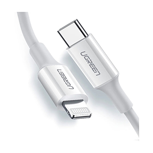 Cable Ugreen 10493 Lightning a USB-C 1.0 m Blanco