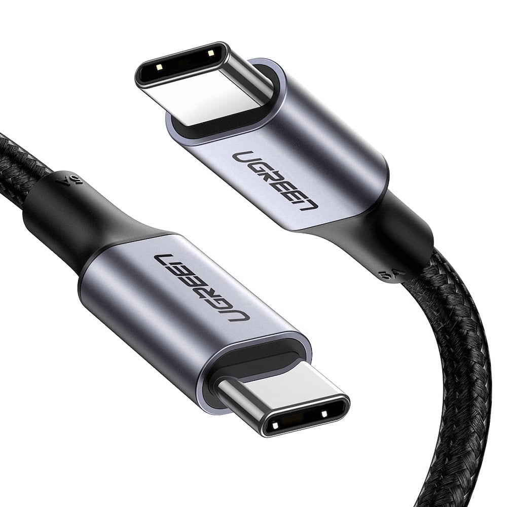 Cable USB C corto (paquete de 2 unidades de 0.5 pies), cargador USB tipo C,  cable de carga rápida trenzado de nailon compatible con iPhone 15 15