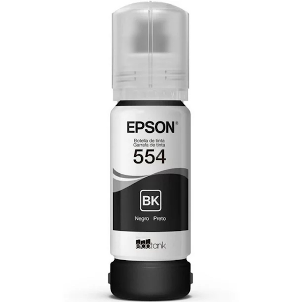 botella de tinta epson t554120 negro                                  