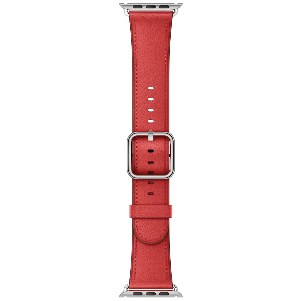 correa apple roja para caja de 46-45-44 mm hebilla clasica            