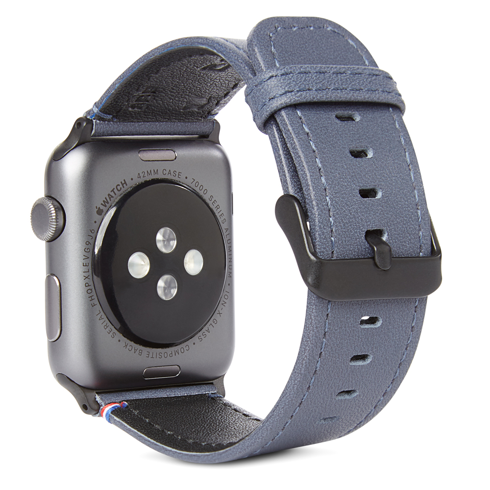 correa decoded d8aw42sp1db apple watch 46-45-44mm piel azul           