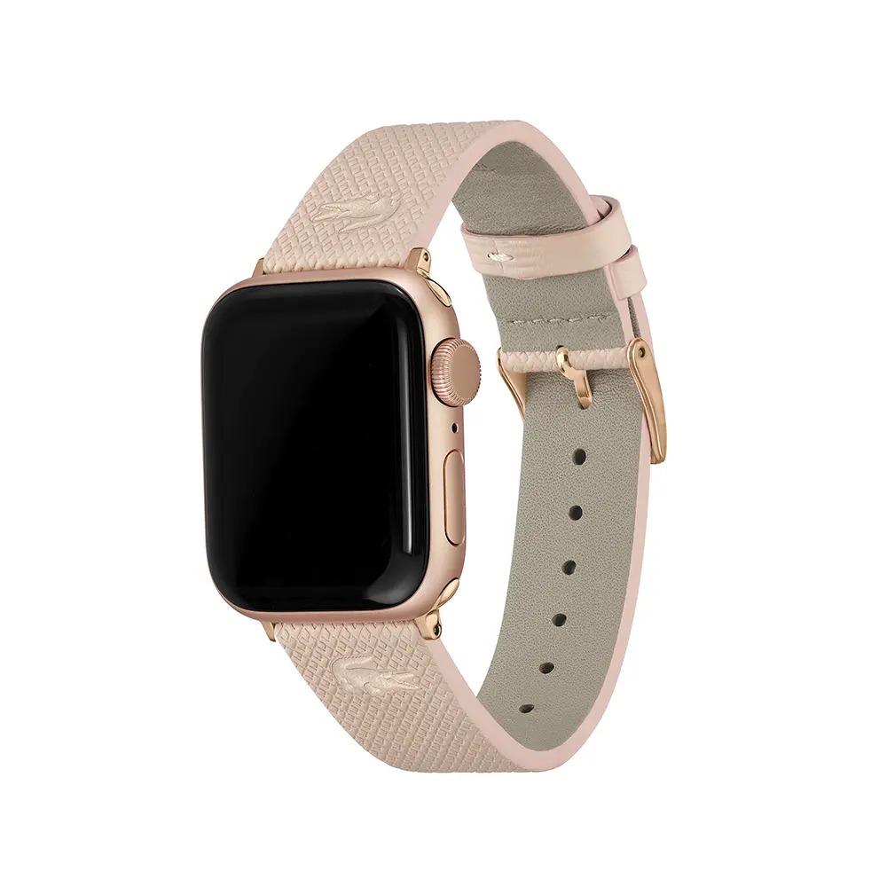 correa lacoste 2050024 apple watch 42-41-40 mm piel rosa              