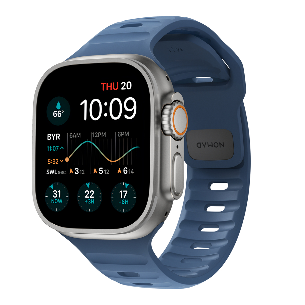 correa nomad sport apple watch 49-46-45 mm azul naval                 