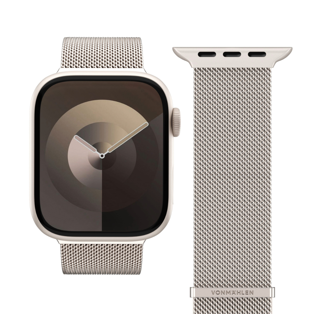 correa vonmahlen acero apple watch 42 - 41 - 40 mm milanes champagne  