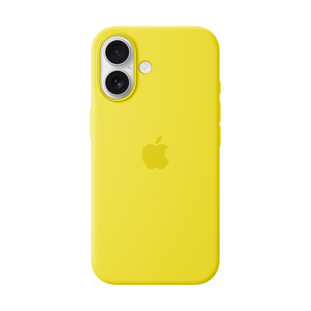 funda apple iphone 16 magsafe silicon amarillo carambola              