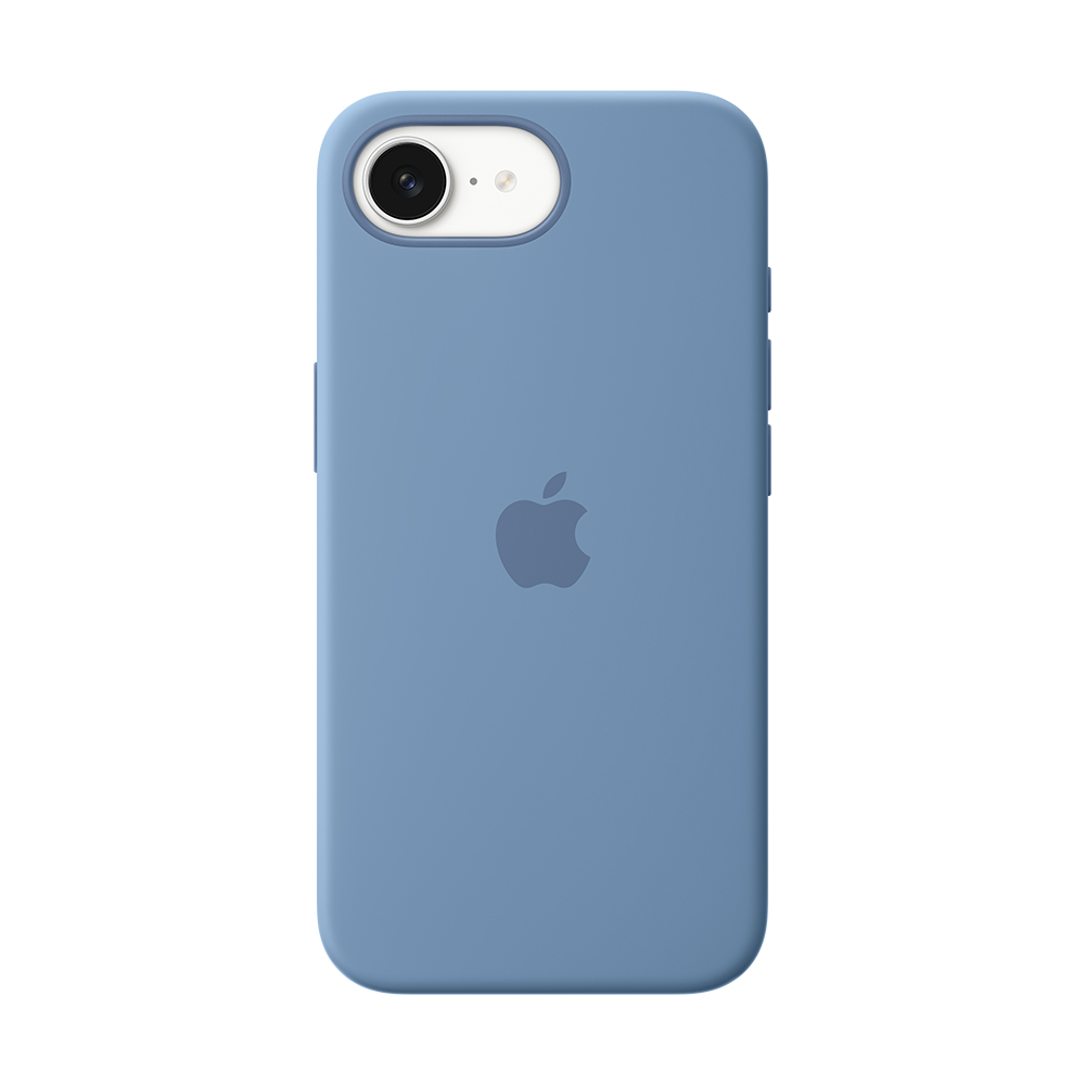 funda apple iphone 16e silicon azul invierno                          
