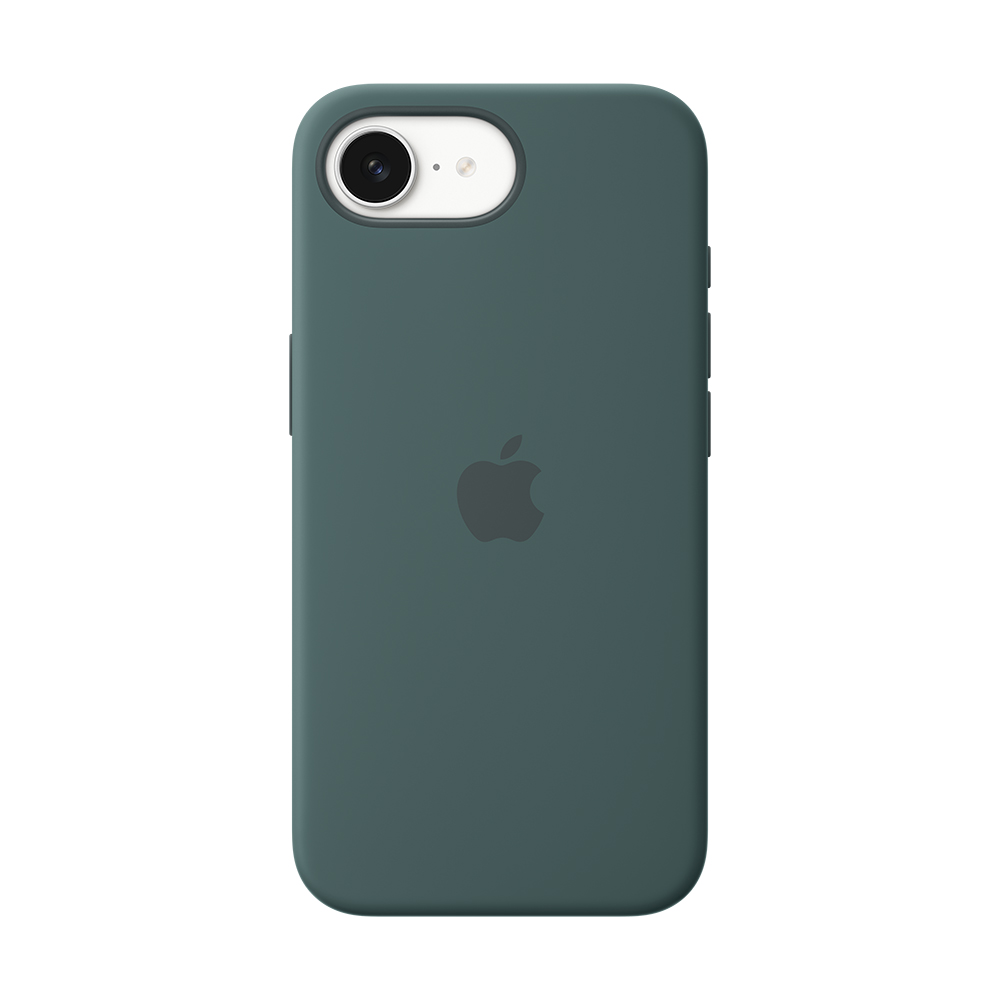 funda apple iphone 16e silicon verde lago                             
