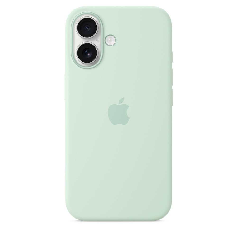 funda apple iphone 16 silicon aguamarina                              