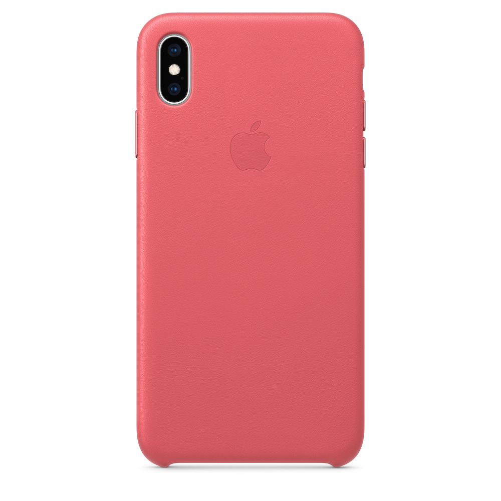 funda apple iphone xs max piel rosa peonia                            
