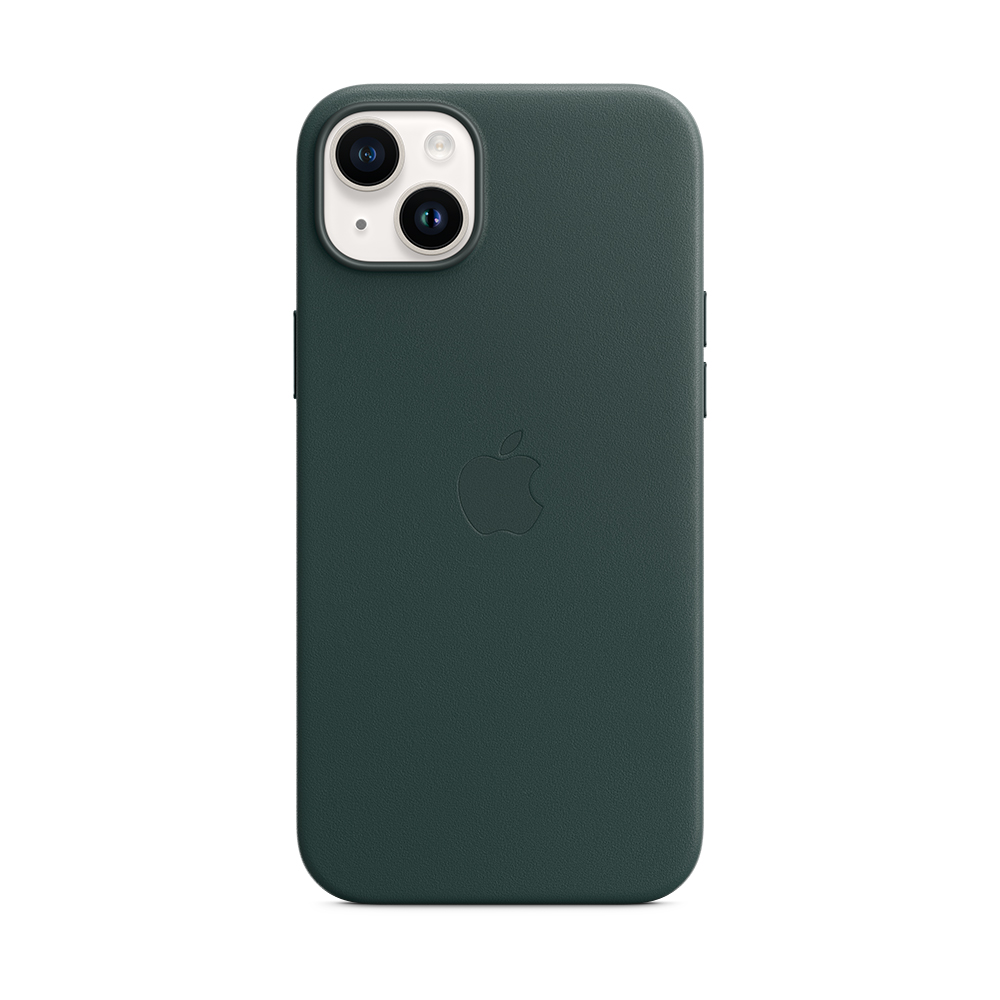 funda apple iphone 14 plus magsafe piel verde pino                    