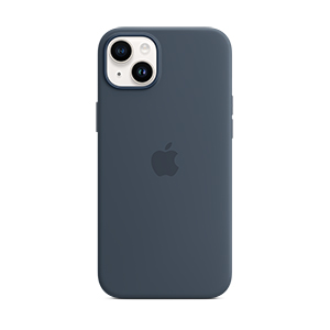 Funda Apple iPhone 14 Plus MagSafe Silicon Azul Tormenta              