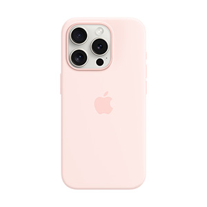 Funda Apple iPhone 15 Pro MagSafe Silicon Rosa Claro                  