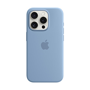 Funda Apple iPhone 15 Pro Max MagSafe Silicon Azul Invierno           