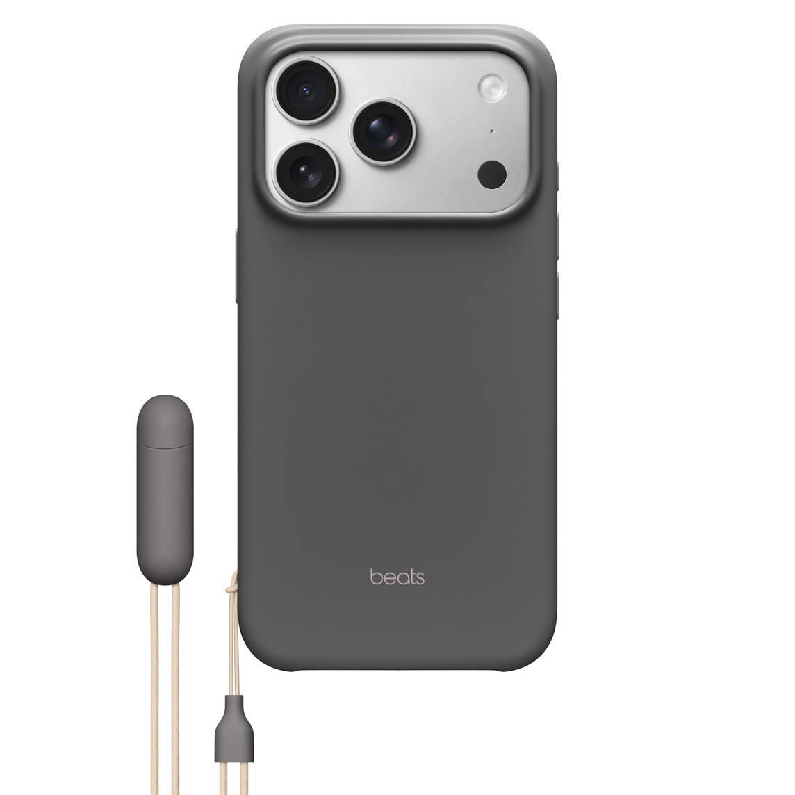funda beats horizontal iphone 17 pro magsafe correa gris granito      
