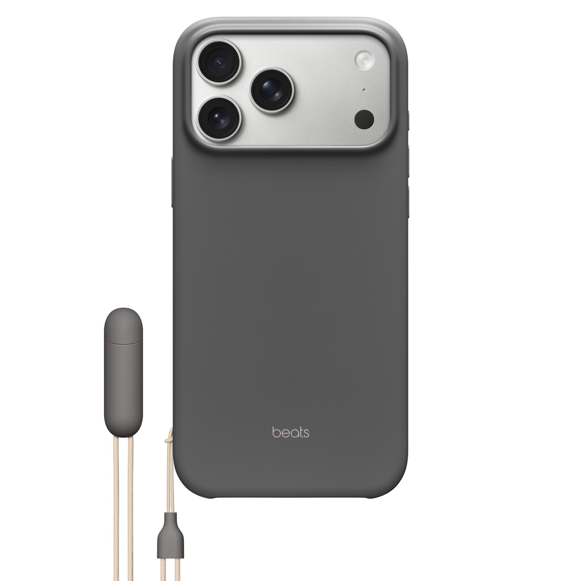 funda beats horizontal iphone 17 pro max magsafe correa gris granito  