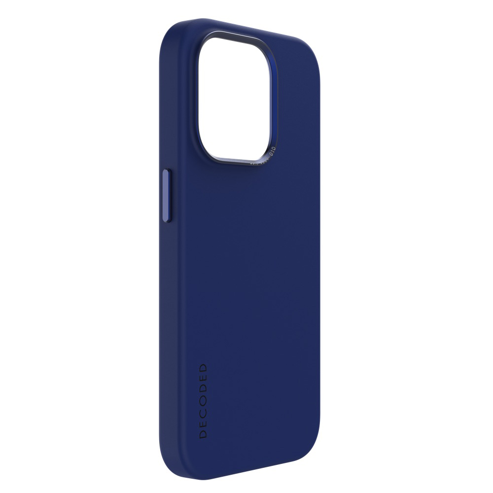 funda decoded iphone 15 pro magsafe silicon azul galactico            