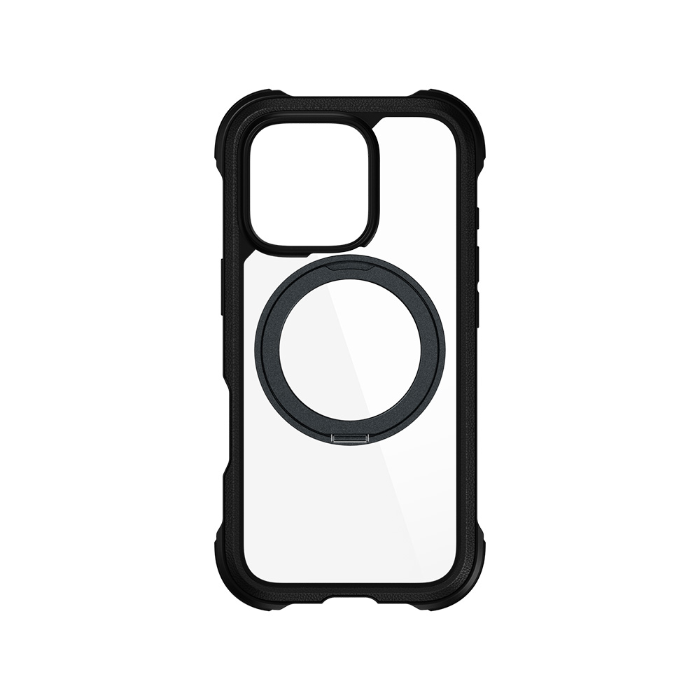 funda mageasy odyssey iphone 16 pro soporte magnético 360 negro       