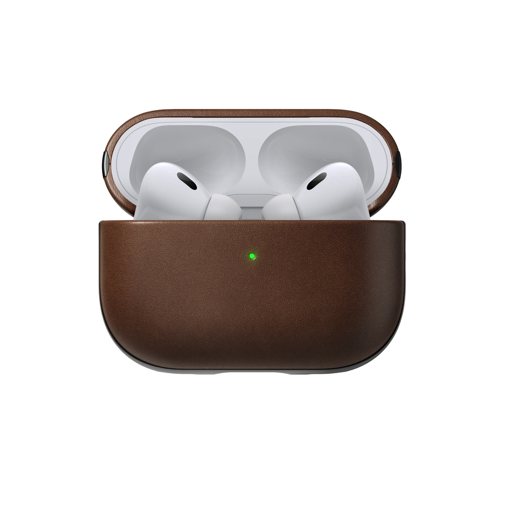 funda nomad nm01836285 airpods pro 2 piel café                        