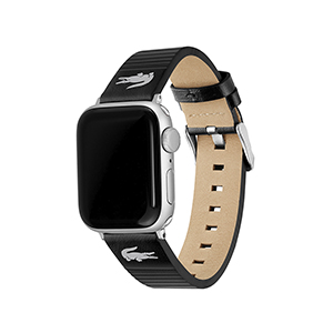 Correa Lacoste 2050028 Apple Watch 38-40-41mm Piel Negro/Blanco