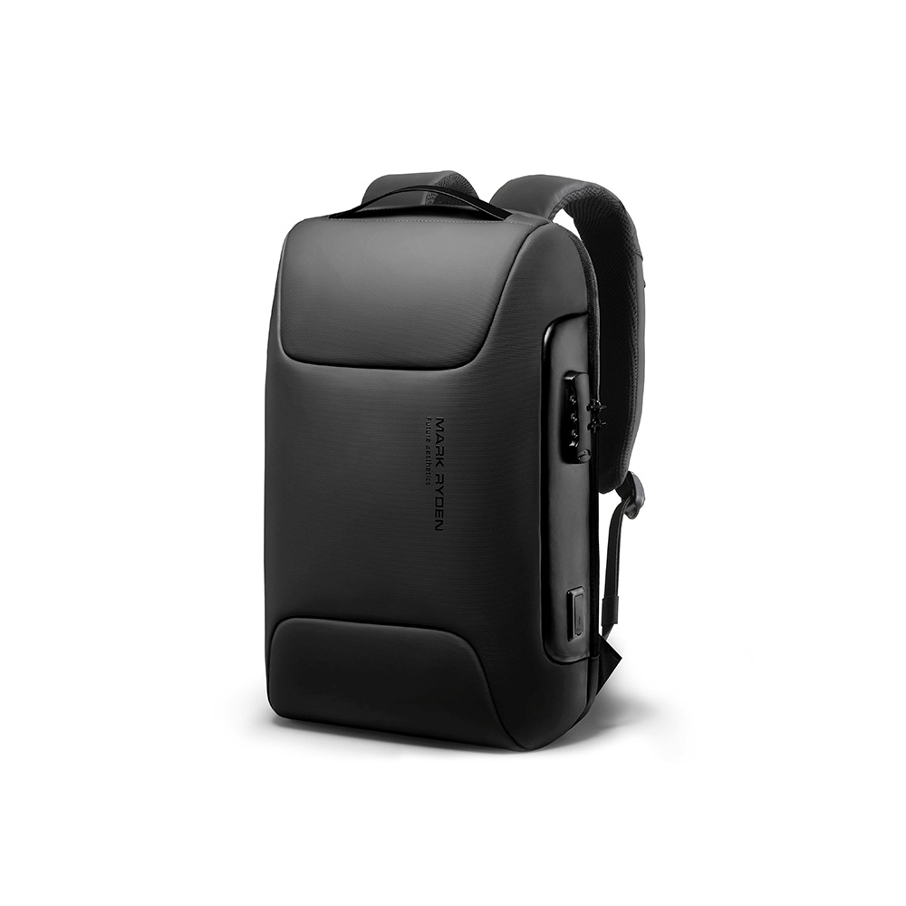 backpack mark ryden 9116 puertos usb y usb-c negra                    