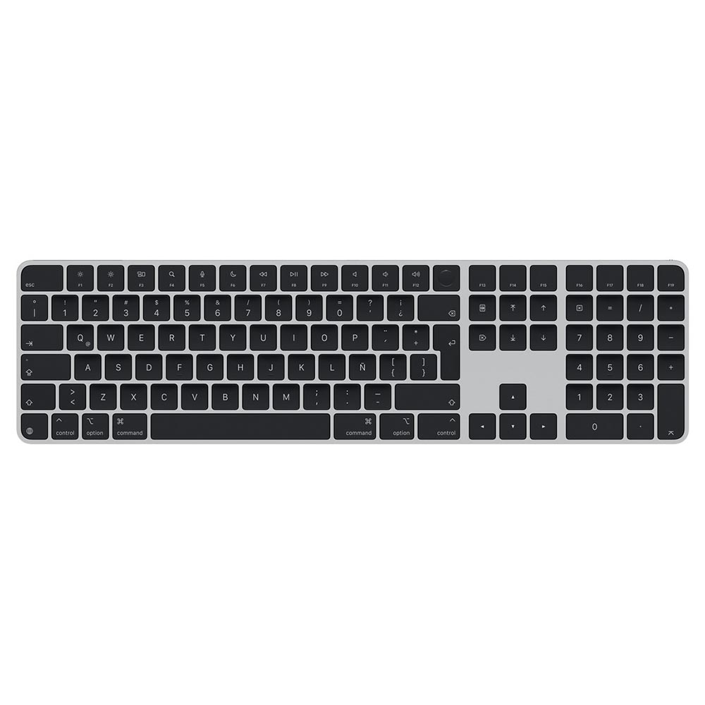 magic keyboard apple touch id con teclado num mac chip esp lat negro  