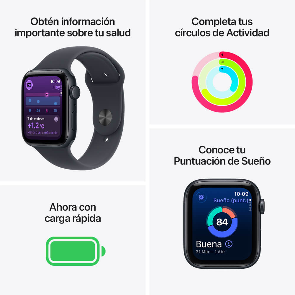 Comprar apple watch se 3er gen medianoche medianoche aluminio 44mm