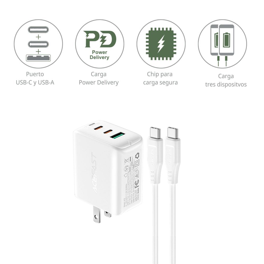 cargador logiix power plus 35w slim duo                               