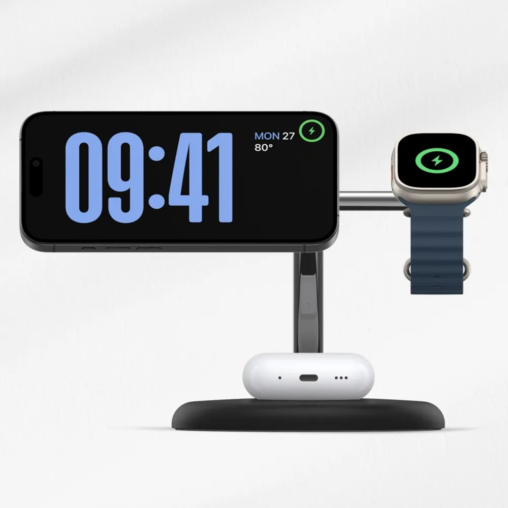 Comprar base de carga belkin wiz023ttbk inalambrico magnetico 3 en 1 negro | MacStore Online