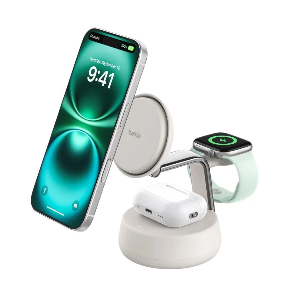 Comprar base de carga belkin wiz040ttsd magnetica 3 en 1 arena | MacStore Online