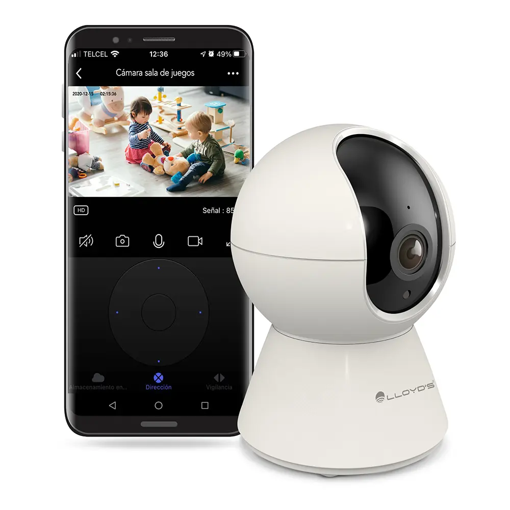 Comprar camara ip lloyds lc 1316 con movimiento full hd 3 mp wifi blanca | MacStore Online
