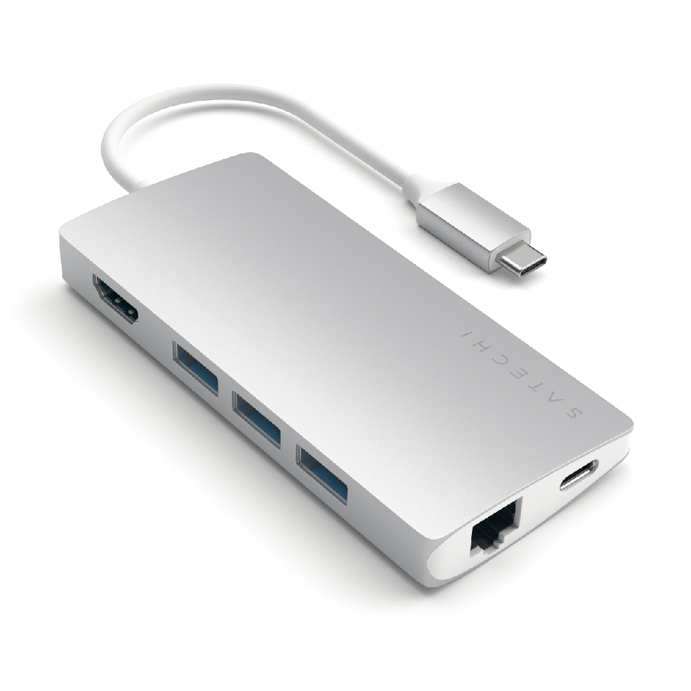 adaptador satechi st-tcma2s usb-c 8 en 1 plata                        