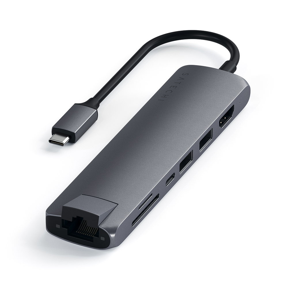 adaptador satechi st-ucsma3m 7 en 1 usb-c a ethernet gris             