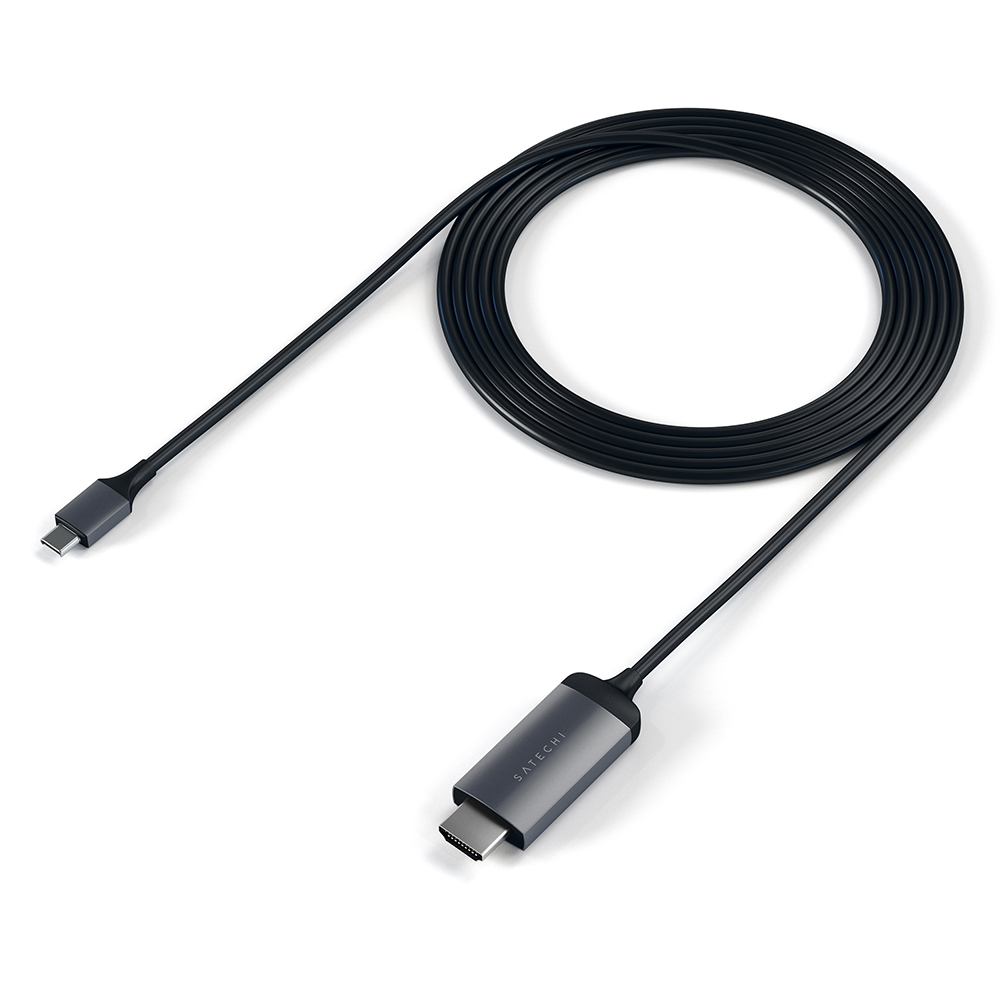 cable satechi st-chdmim usb-c a hdmi 4k 1.8 m gris                    