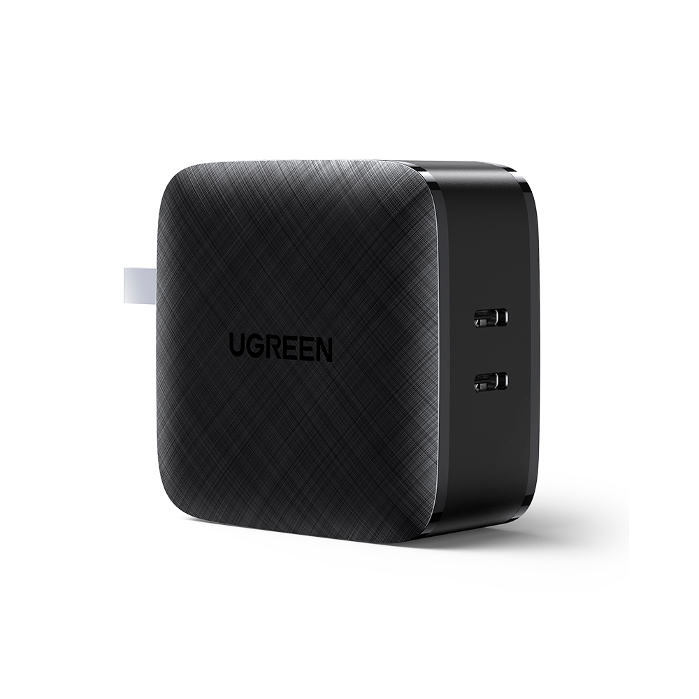 Cargador USB UGREEN de 65 W de doble puerto de carga rápida para Macbook, iPad Pro, iPhone, etc. Cargador rápido USB-C. Equipado con 2 puertos, el adaptador de corriente de 65 W tiene un diseño ergonómico y le ahorra hasta un 50% de espacio. Cargue inteligentemente con eficiencia Cargue el 100% en 1.8H para MacBook Pro 13 ", el cargador UGREEN USB-C cuenta con carga rápida para 2 dispositivos al mismo tiempo. La gestión de energía inteligente ofrece una potencia de carga óptima para cargar rápidamente sus dispositivos. Esencial para viajes / oficina / hogar. Un cargador resuelve todos los problemas. No es necesario llevar varios adaptadores de carga cuando viaja; No se preocupe por el gran tamaño del cargador multipuerto tradicional, que no es conveniente para llevar. Trabaje fácilmente, ya no necesita equipar cada dispositivo con un cargador diferente, haga que el escritorio esté limpio y ordenado, y ya no se preocupe por el cable de alimentación desordenado y el enchufe insuficiente. Amplia compatibilidad. Compatible: Para MacBook Air 13 "2020/2019/2018, MacBook 12" 2017/2016/2015; iPad Pro 11 '' / 12.9 "2020/2018, iPad Pro 10.5 '', iPad Air 4 2020, iPad mini 5 / mini 6, etc. Compatible: Para iPhone 13/13 Mini / 13 Pro / 13 Pro Max / iPhone 12/12 Mini / 12 Pro / 12 Pro Max, iPhone SE, iPhone 11/11 Pro / 11 Pro Max, iPhone XR / X / Xs / XS Max, iPhone 8Plus / 8, etc. Compatible: Para AirPods Pro, MagSafe.