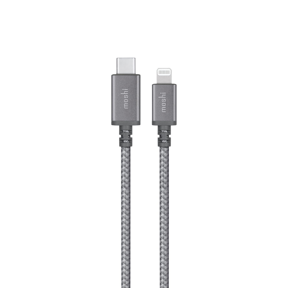 cable moshi 99mo084041 lightning a usb-c 1.2 m gris                   