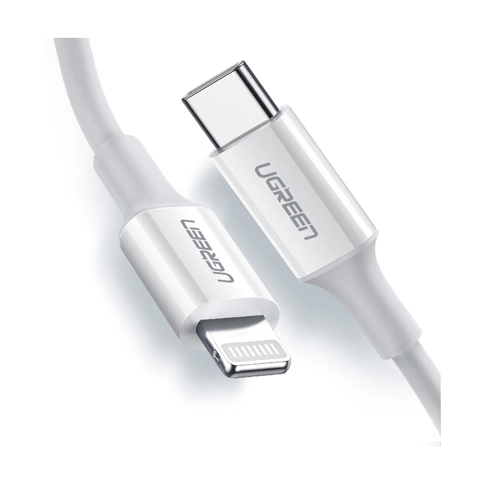 cable ugreen 10493 lightning a usb-c 1.0 m blanco                     