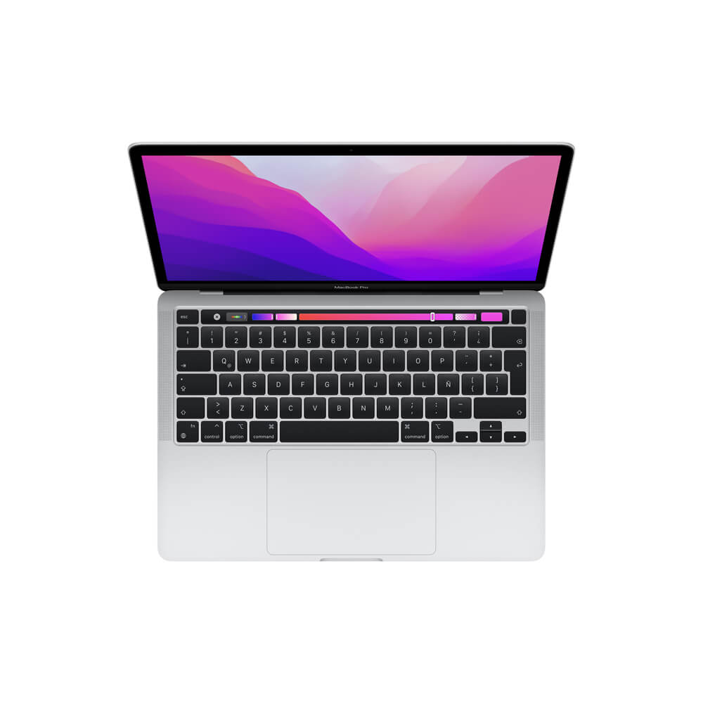 Gracias al nuevo chip M2, la MacBook Pro de 13 pulgadas es más poderosa que nunca. Ofrece hasta 20 horas de batería1 y un sistema de enfriamiento activo que mantiene un rendimiento increíble en el mismo diseño compacto de siempre. Con su espectacular pantalla Retina, cámara FaceTime HD y micrófonos con calidad de estudio, es nuestra laptop pro más portátil.