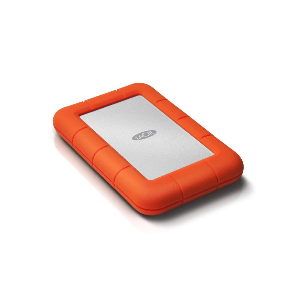 Disco Duro LaCie 1TB Rugged Mini USB 3.0/2.0
Con su diseño icónico naranja y factor de forma segura, el Rugged es una excelente opcion.
Soporta choques, caídas de hasta 4 pies, resistente al polvo y al agua para uso en todo terreno
Para compatibilidad con Mac.  Protección de contraseña incorporada; La velocidad máxima es de 130 MB por segundo. Utiliza USB 3. 0, que es hasta 4 veces más rápido que USB 2. 0 (USB 2. 0 compatible)
