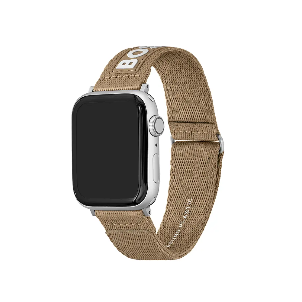 Comprar correa boss 1560047 apple watch 46 45 44mm ocean plastic camello | MacStore Online