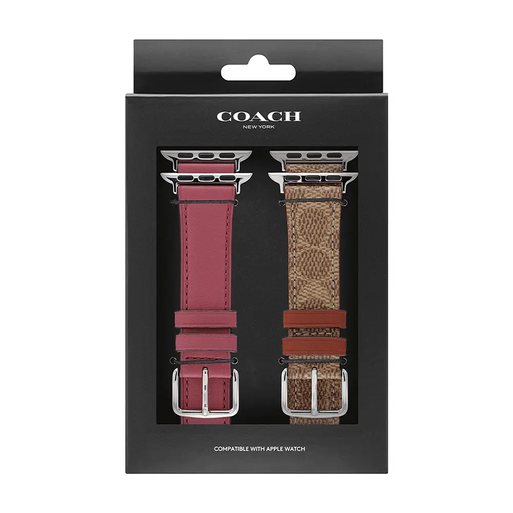 Comprar correa coach 14700096 apple watch 41 40 mm set de 2 piezas piel | MacStore Online
