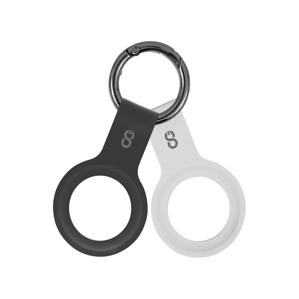 Comprar funda logiix airtag paquete con 2 silicon blanco y negro | MacStore Online