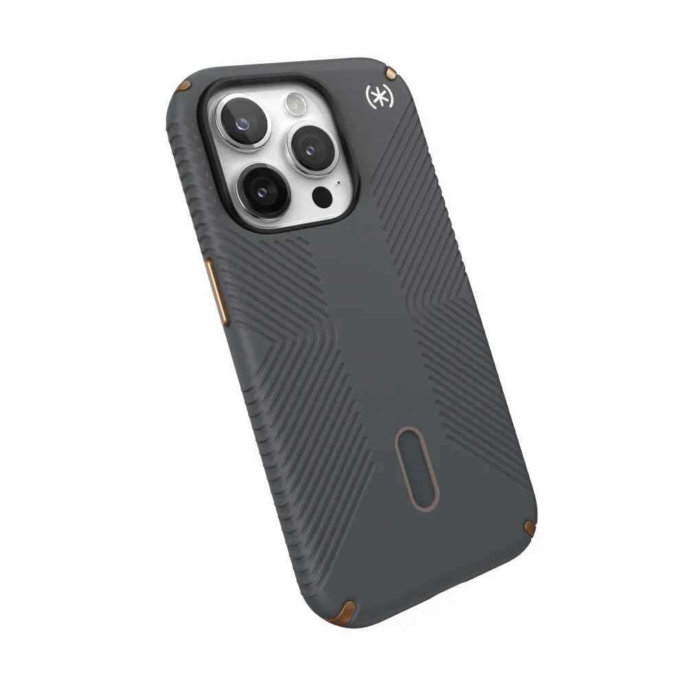 Comprar funda speck presidio2 grip iphone 15 pro magsafe clicklock gris bronce | MacStore Online