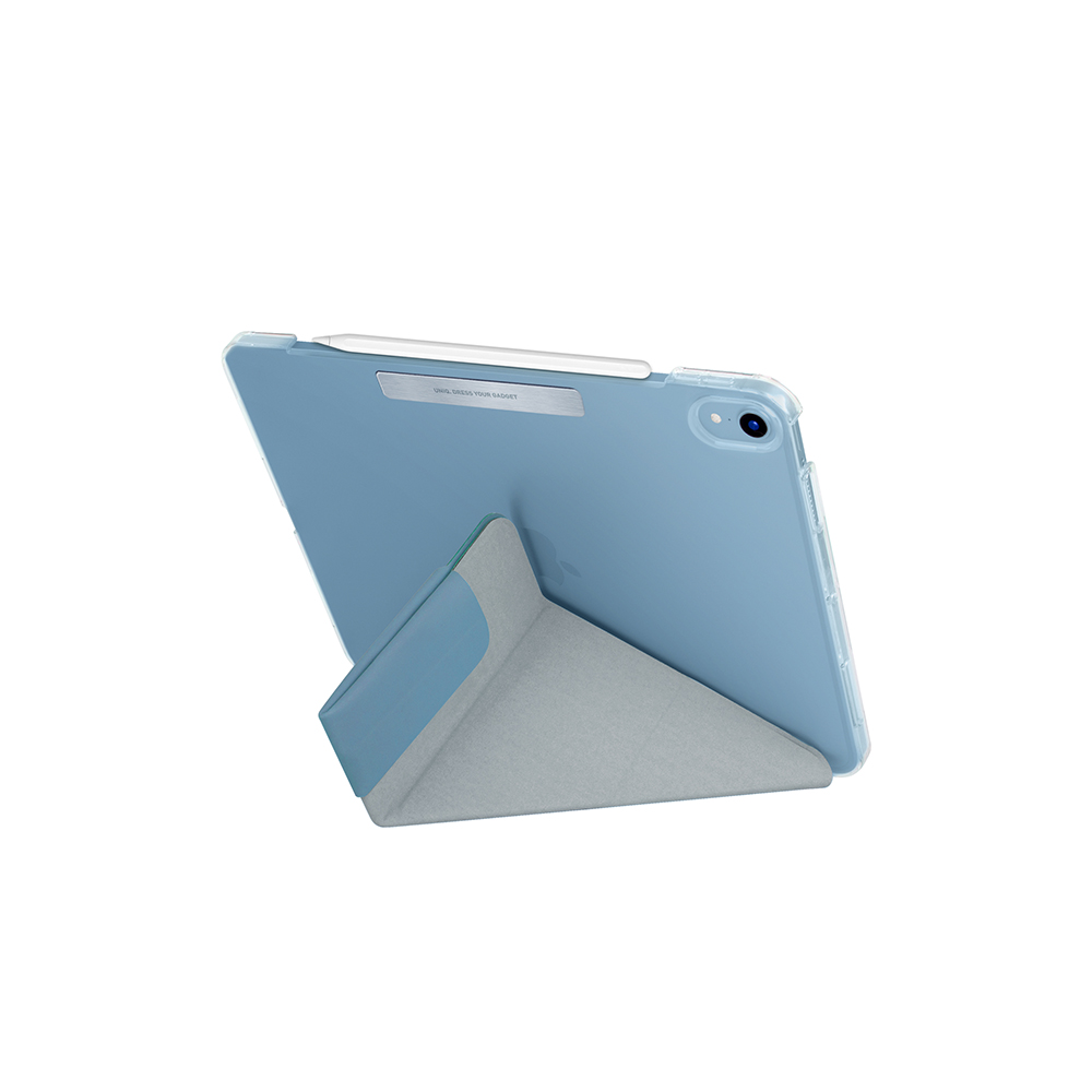 Funda Protectora para iPad Air 10.9 (2022), Camden por UNIQ
Color: Azul
-Compatible con carga wireless de Apple Pencil 2.
-Ultra delgada, parte trasera transparente.
-Plegale en Y para soporte de video o escritura.
No incluye iPad.