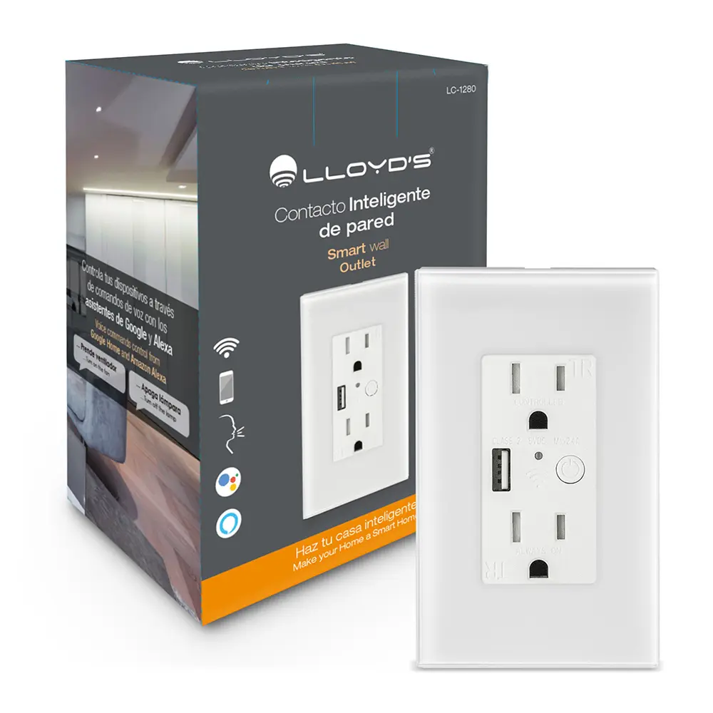 placa de pared lloyds 2 plugs y 1 puerto usb | MacStore Online